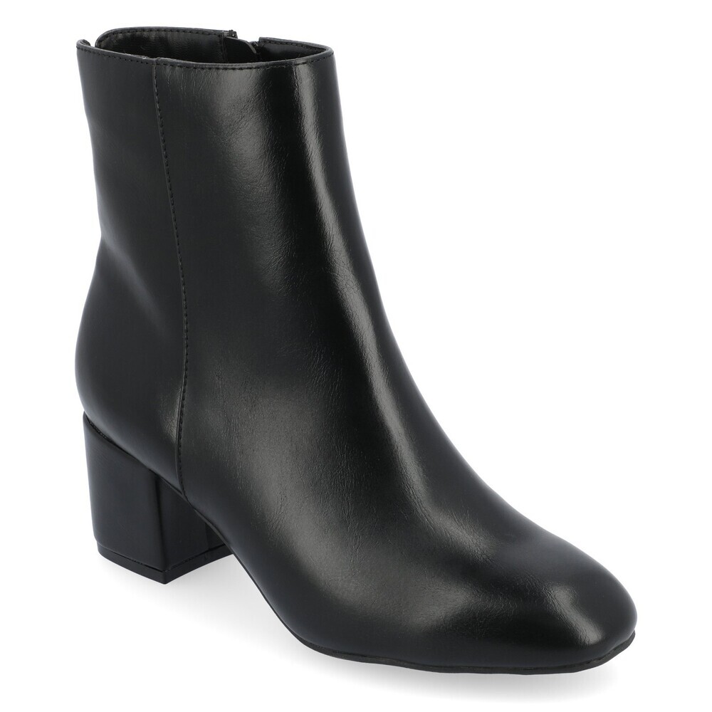 Journee Collection Adria Bootie Womens 10 Black Faux Leather Ankle Boots GAL1207